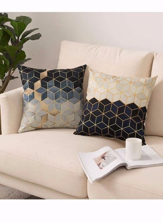 كيلا أغطية وسائد رخامية هندسية، أغطية وسائد مربعة بألوان متدرجة، أغطية وسائد ناعمة، مقاس 18×18 بوصة، طقم من 4 قطع لتزيين المنزل، مناسب للأريكة والسيارة وغرفة النوم والديكور الداخلي. - Image 5